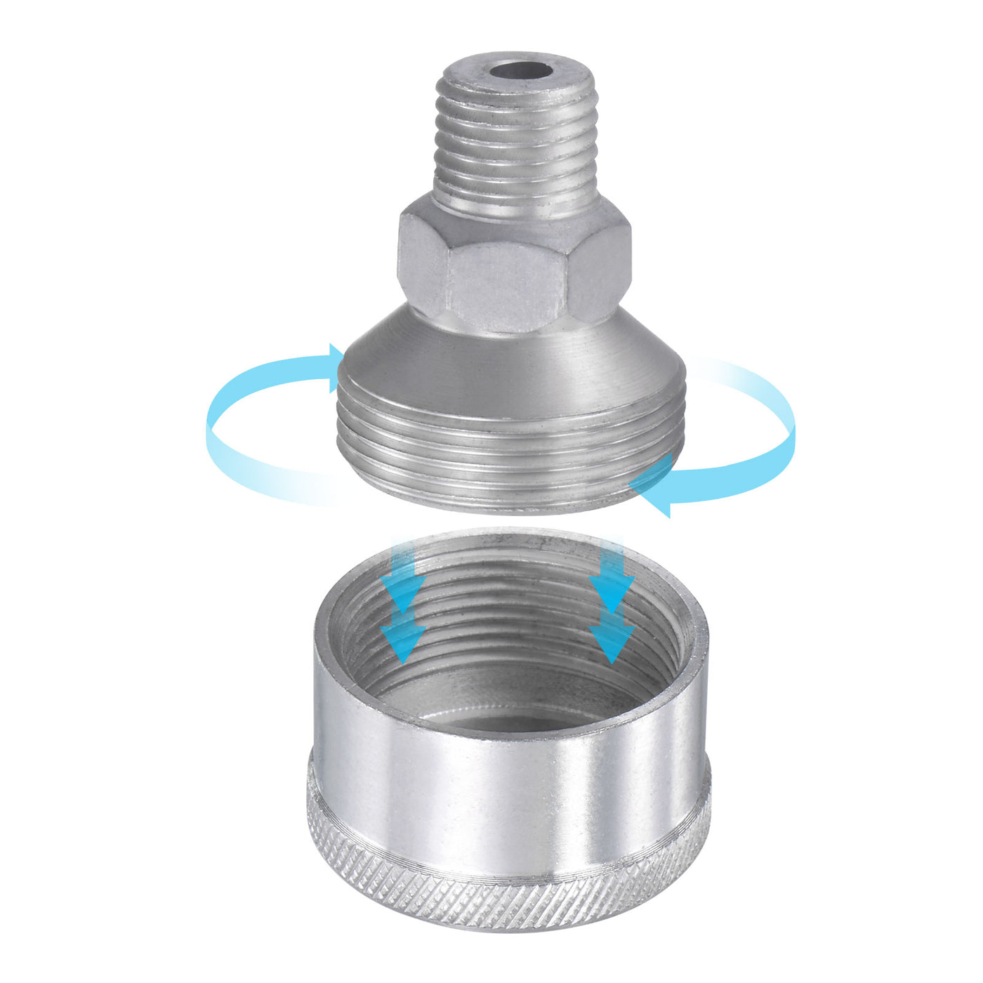 Harfington Machine Parts M14x1.5 Male Thread 12ml Grease Oil Cup Cap Aluminium Silver