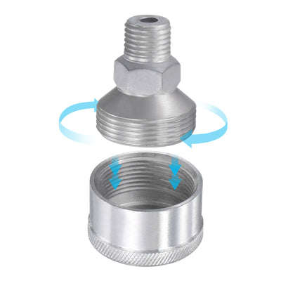 Harfington Machine Parts M14x1.5 Male Thread 12ml Grease Oil Cup Cap Aluminium Silver