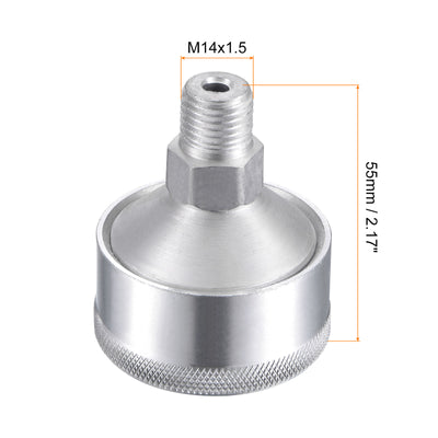 Harfington Machine Parts M14x1.5 Male Thread 25ml Grease Oil Cup Cap Aluminium Silver