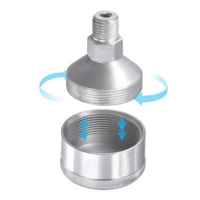 Harfington Machine Parts M14x1.5 Male Thread 25ml Grease Oil Cup Cap Aluminium Silver