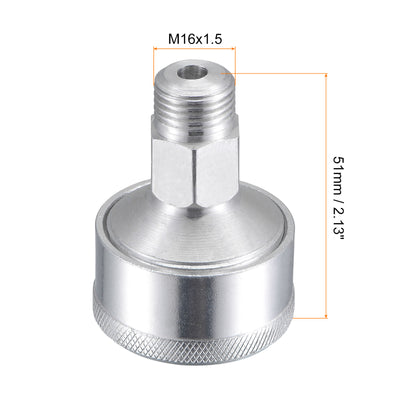 Harfington Machine Parts M8x1 Male Thread 18ml Grease Oil Cup Cap Aluminium Silver