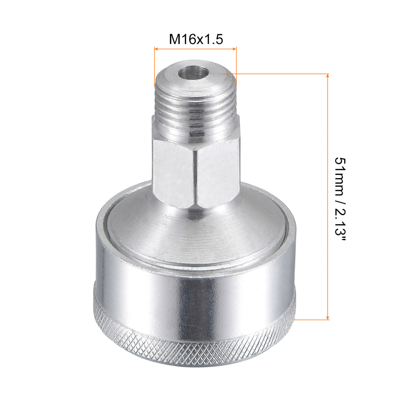 Harfington Machine Parts M8x1 Male Thread 18ml Grease Oil Cup Cap Aluminium Silver