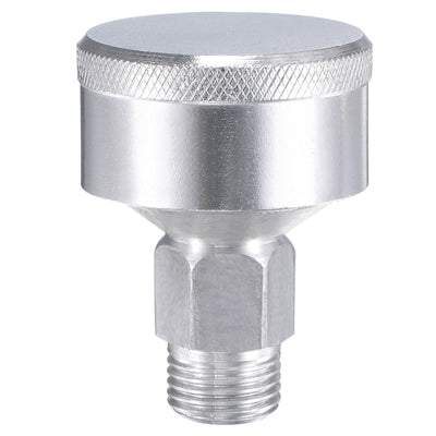 Harfington Machine Parts M8x1 Male Thread 18ml Grease Oil Cup Cap Aluminium Silver