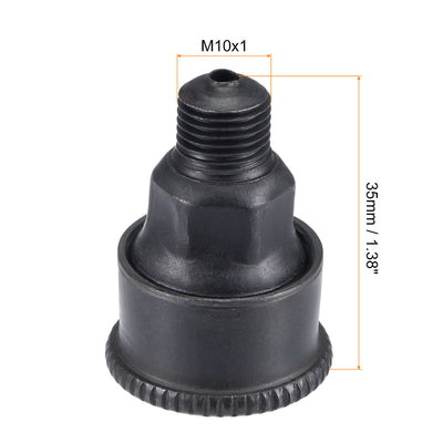 Harfington Machine Parts M10x1 Male Thread 3ml Grease Oil Cup Cap Carbon Steel Oiler Black