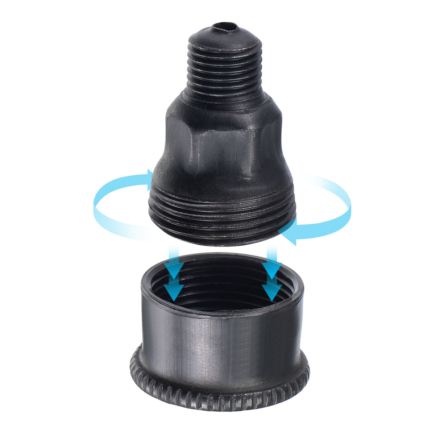 Harfington Machine Parts M10x1 Male Thread 3ml Grease Oil Cup Cap Carbon Steel Oiler Black