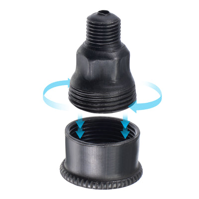 Harfington Machine Parts M10x1 Male Thread 3ml Grease Oil Cup Cap Carbon Steel Oiler Black