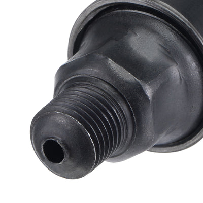 Harfington Machine Parts M10x1 Male Thread 3ml Grease Oil Cup Cap Carbon Steel Oiler Black 2Pcs