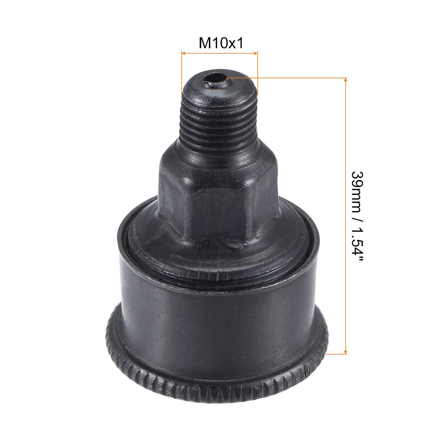 Harfington Machine Parts M10x1 Male Thread 6ml Grease Oil Cup Cap Carbon Steel Oiler Black