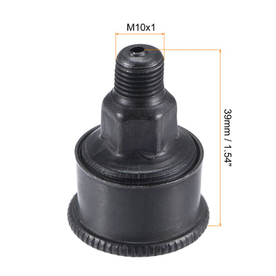 Harfington Machine Parts M10x1 Male Thread 6ml Grease Oil Cup Cap Carbon Steel Oiler Black