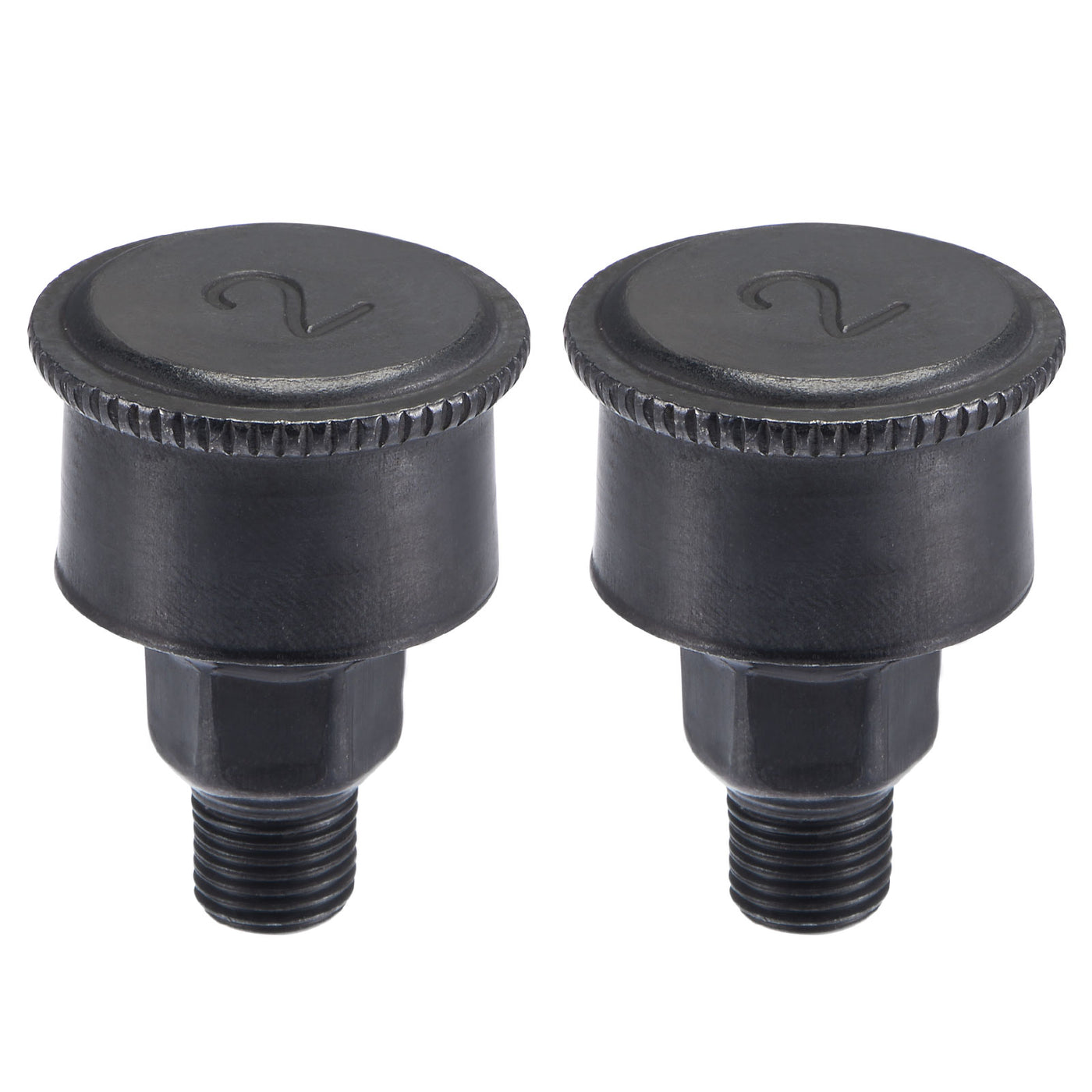 Harfington Machine Parts M10x1 Male Thread 6ml Grease Oil Cup Cap Carbon Steel Oiler Black 2Pcs