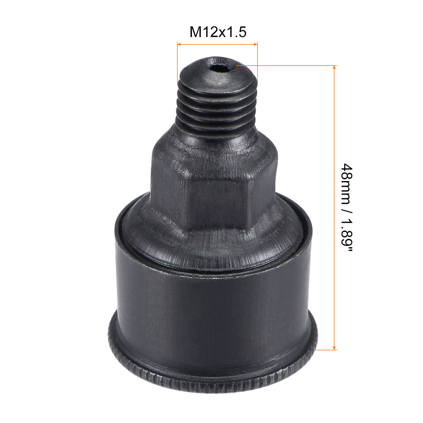 Harfington Machine Parts M12x1.5 Male Thread 12ml Grease Oil Cup Cap Carbon Steel Oiler Black