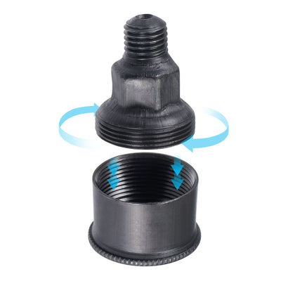 Harfington Machine Parts M12x1.5 Male Thread 12ml Grease Oil Cup Cap Carbon Steel Oiler Black