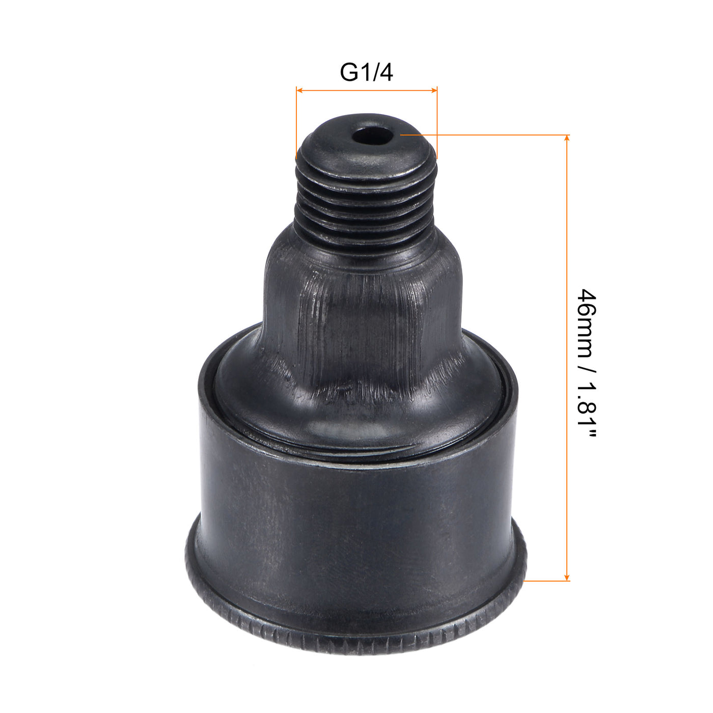 Harfington Machine Parts G1/4 Thread 12ml Grease Oil Cup Cap Carbon Steel Oiler Black