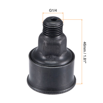 Harfington Machine Parts G1/4 Thread 12ml Grease Oil Cup Cap Carbon Steel Oiler Black