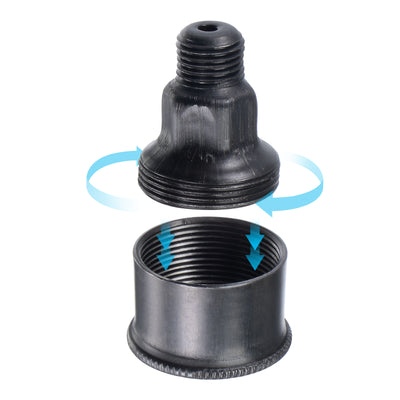 Harfington Machine Parts G1/4 Thread 12ml Grease Oil Cup Cap Carbon Steel Oiler Black
