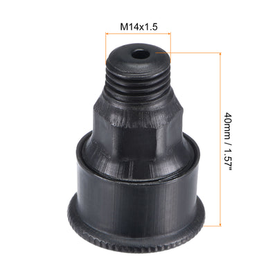 Harfington Machine Parts M14x1.5 Male Thread 6ml Grease Oil Cup Cap Carbon Steel Oiler Black