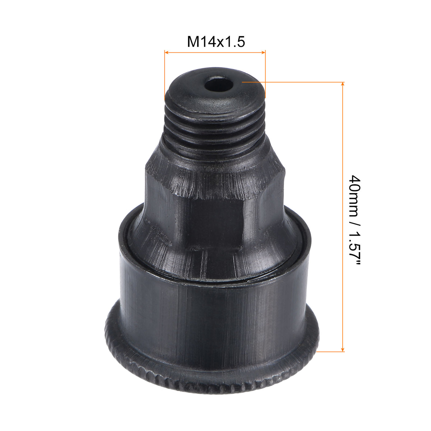 Harfington Machine Parts M14x1.5 Male Thread 6ml Grease Oil Cup Cap Carbon Steel Oiler Black