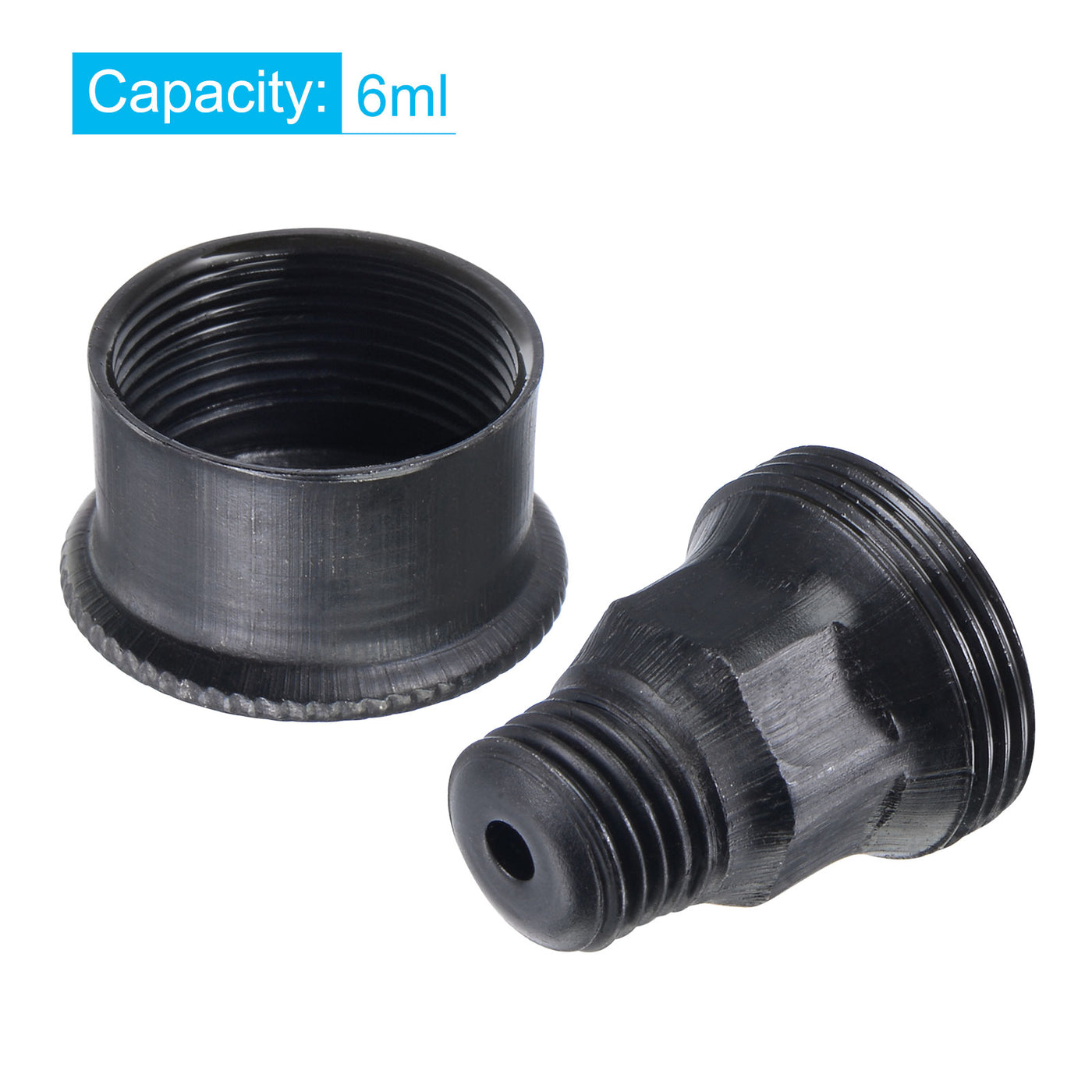 Harfington Machine Parts M14x1.5 Male Thread 6ml Grease Oil Cup Cap Carbon Steel Oiler Black