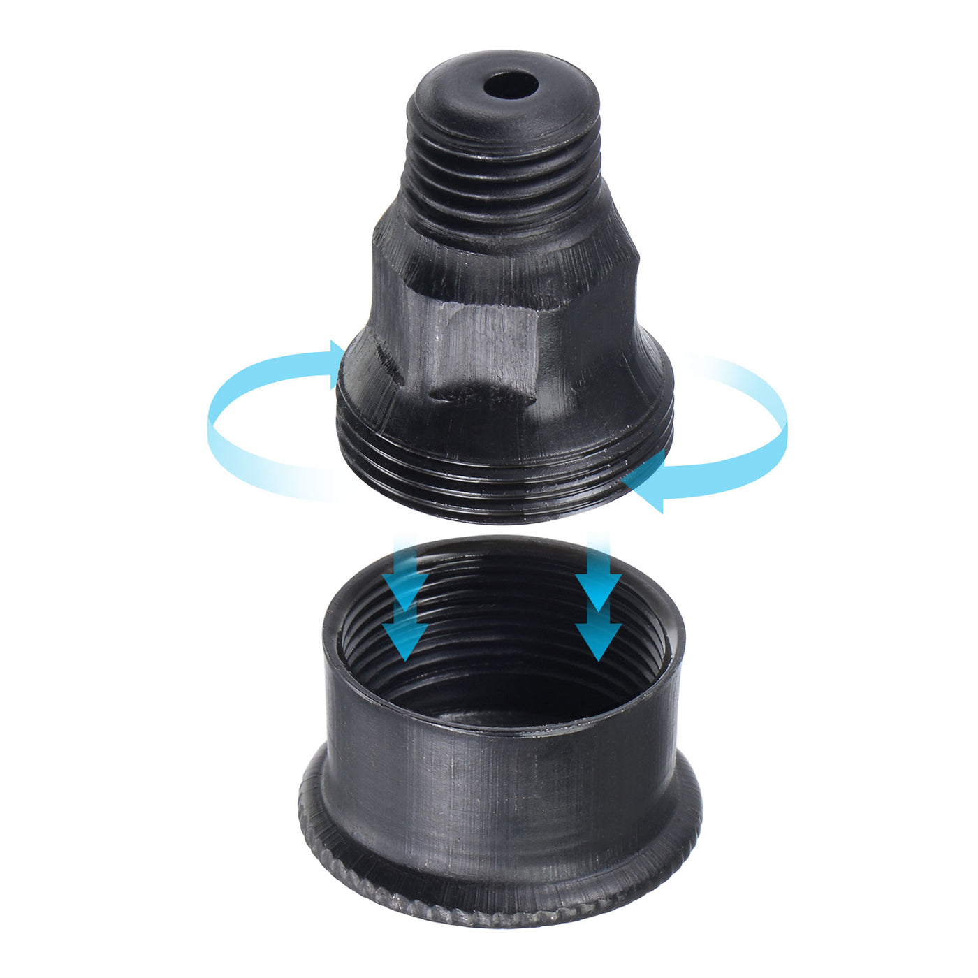Harfington Machine Parts M14x1.5 Male Thread 6ml Grease Oil Cup Cap Carbon Steel Oiler Black