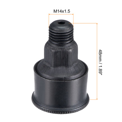 Harfington Machine Parts M14x1.5 Male Thread 12ml Grease Oil Cup Cap Carbon Steel Oiler Black