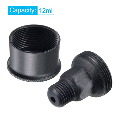 Harfington Machine Parts M14x1.5 Male Thread 12ml Grease Oil Cup Cap Carbon Steel Oiler Black