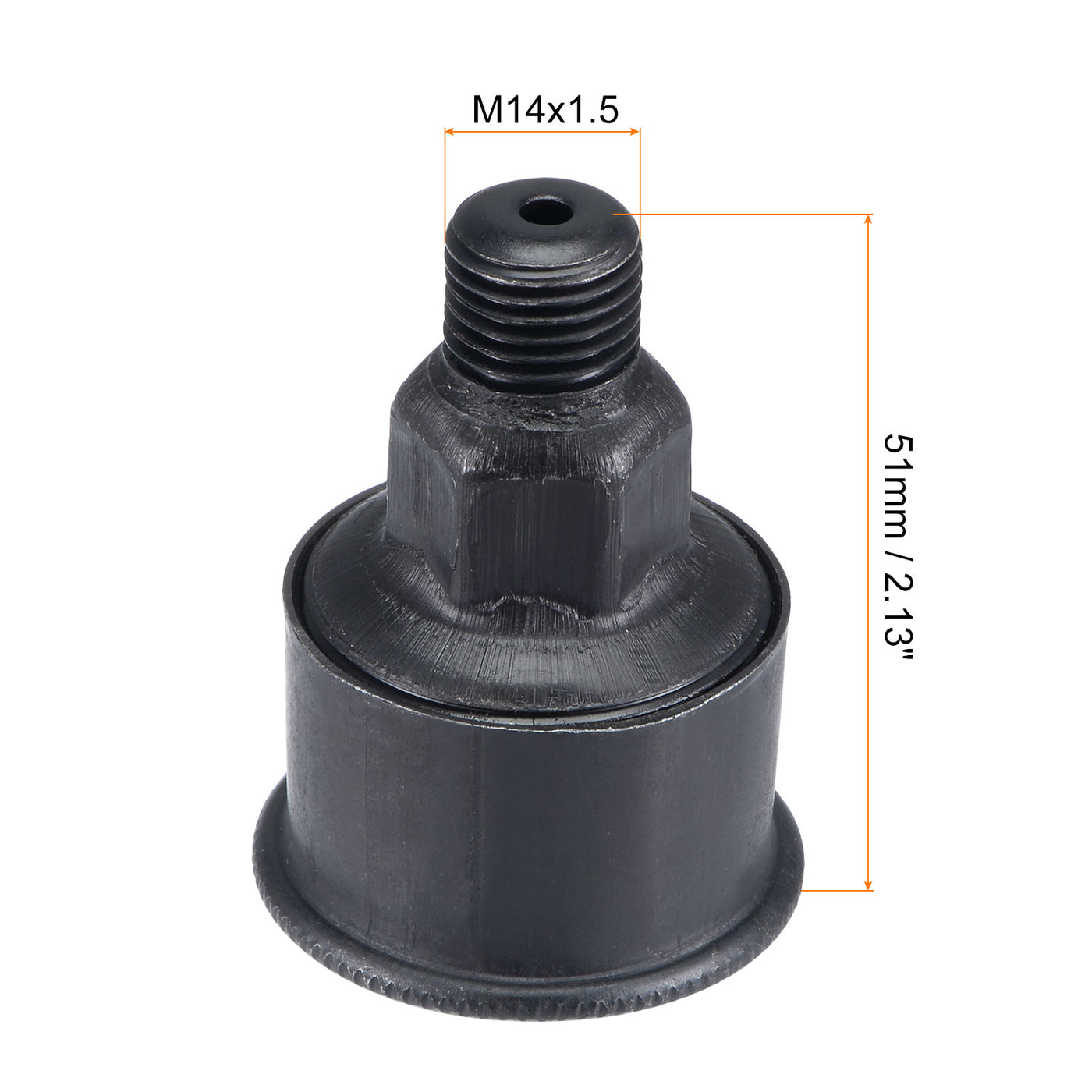 Harfington Machine Parts M14x1.5 Male Thread 18ml Grease Oil Cup Cap Carbon Steel Oiler Black