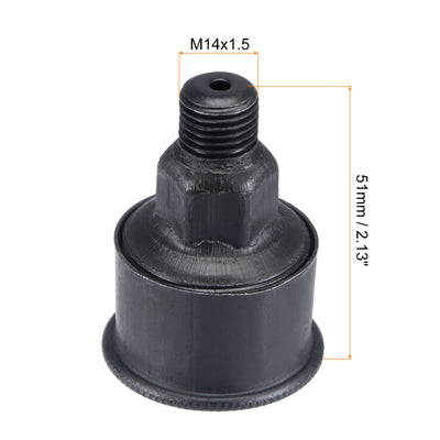 Harfington Machine Parts M14x1.5 Male Thread 18ml Grease Oil Cup Cap Carbon Steel Oiler Black