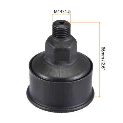 Harfington Machine Parts M14x1.5 Male Thread 50ml Grease Oil Cup Cap Carbon Steel Oiler Black