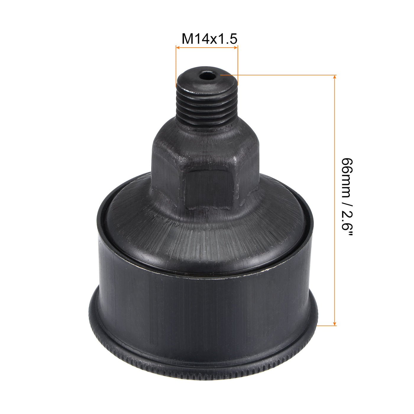Harfington Machine Parts M14x1.5 Male Thread 50ml Grease Oil Cup Cap Carbon Steel Oiler Black