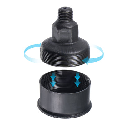 Harfington Machine Parts M14x1.5 Male Thread 50ml Grease Oil Cup Cap Carbon Steel Oiler Black