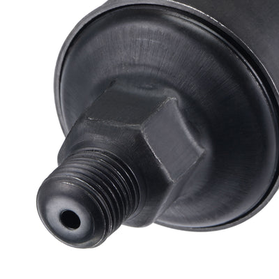 Harfington Machine Parts M16x1.5 Male Thread 50ml Grease Oil Cup Cap Carbon Steel Oiler Black