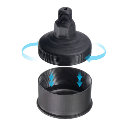 Harfington Machine Parts M16x1.5 Male Thread 100ml Grease Oil Cup Cap Carbon Steel Oiler Black