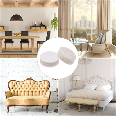 Harfington Felt Furniture Pads, Self-stick Non-slip Anti-scratch Round Felt Pads for Dinner Table