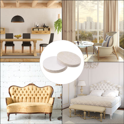 Harfington Felt Furniture Pads, Self-stick Non-slip Anti-scratch Round Felt Pads for Dinner Table