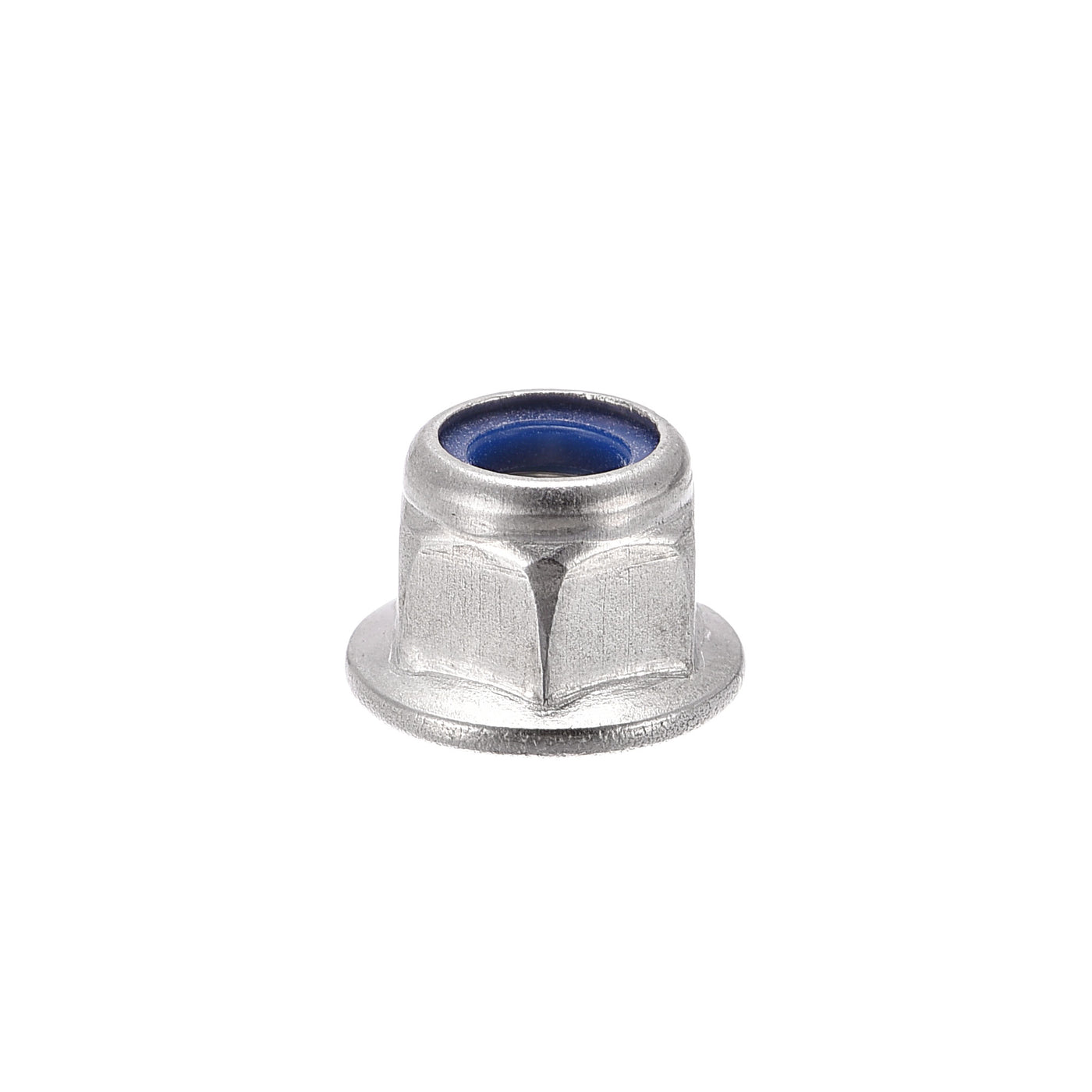 Harfington Nylon Insert Hex Lock Nuts with Flange, 304 Stainless Steel for Industrial