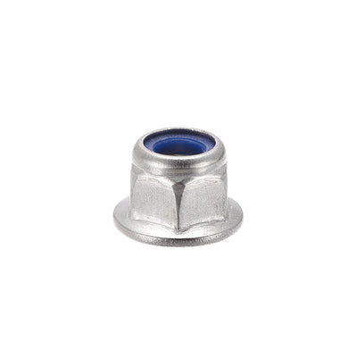Harfington Nylon Insert Hex Lock Nuts with Flange, 304 Stainless Steel