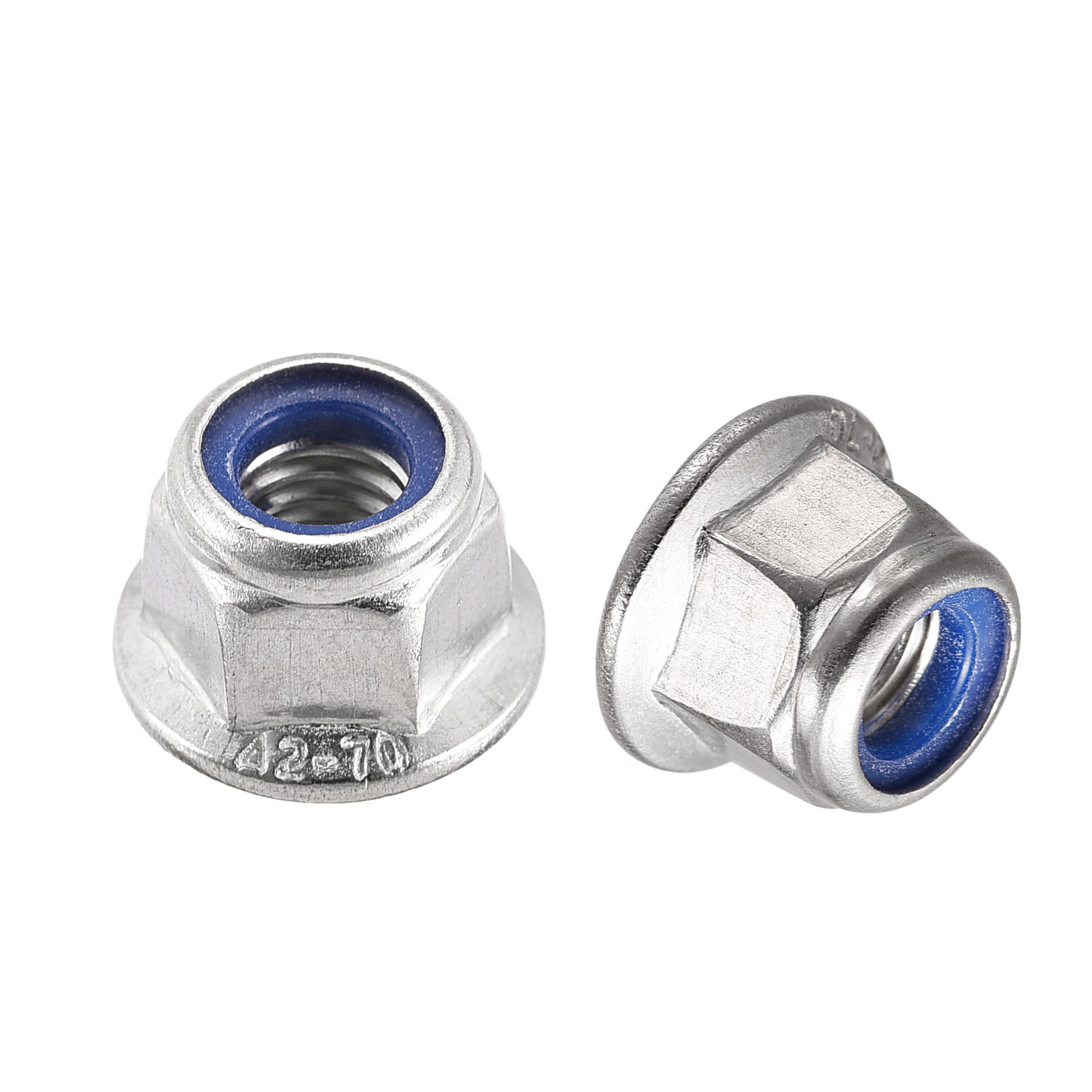 Harfington Nylon Insert Hex Lock Nuts with Flange, 304 Stainless Steel