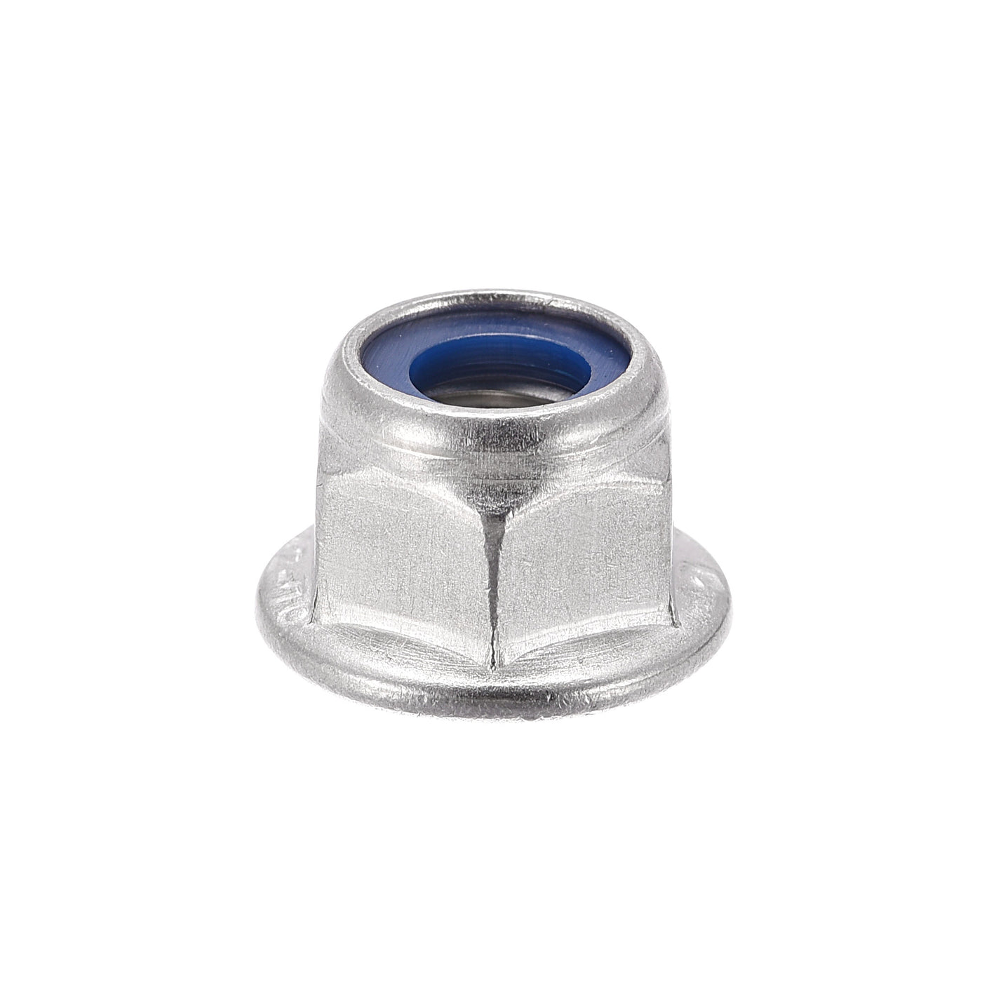 Harfington Nylon Insert Hex Lock Nuts with Flange, 304 Stainless Steel for Industrial