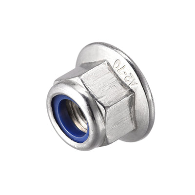 Harfington Nylon Insert Hex Lock Nuts with Flange, 304 Stainless Steel