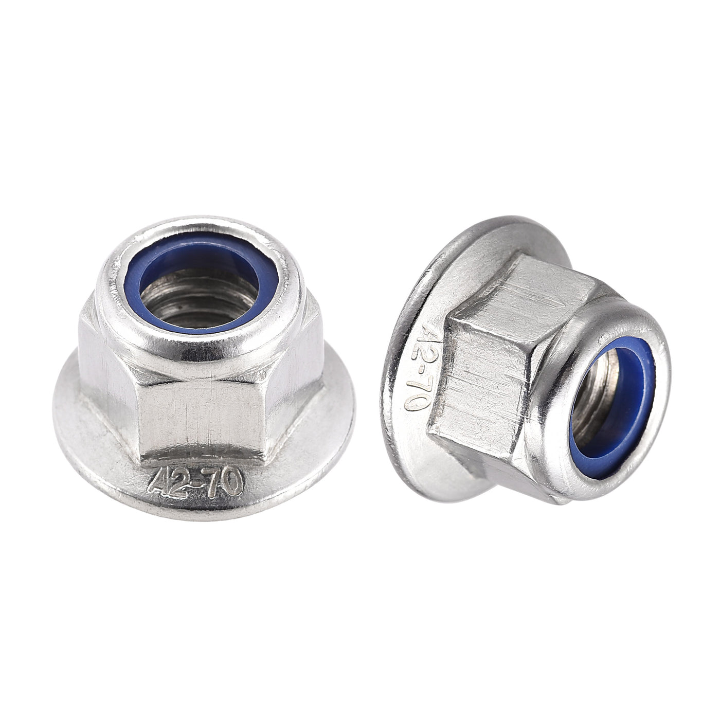 Harfington Nylon Insert Hex Lock Nuts with Flange, 304 Stainless Steel