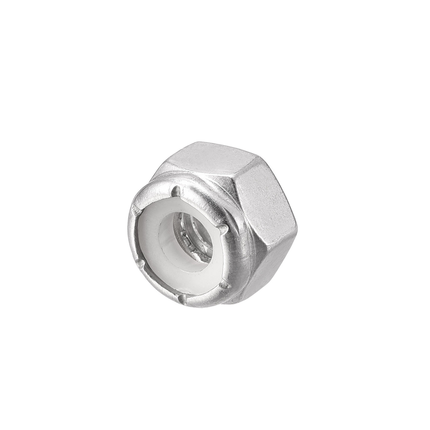 Harfington Nylon Insert Hex Lock Nuts, 304 Stainless Steel, Plain Finish for Construction Fasteners