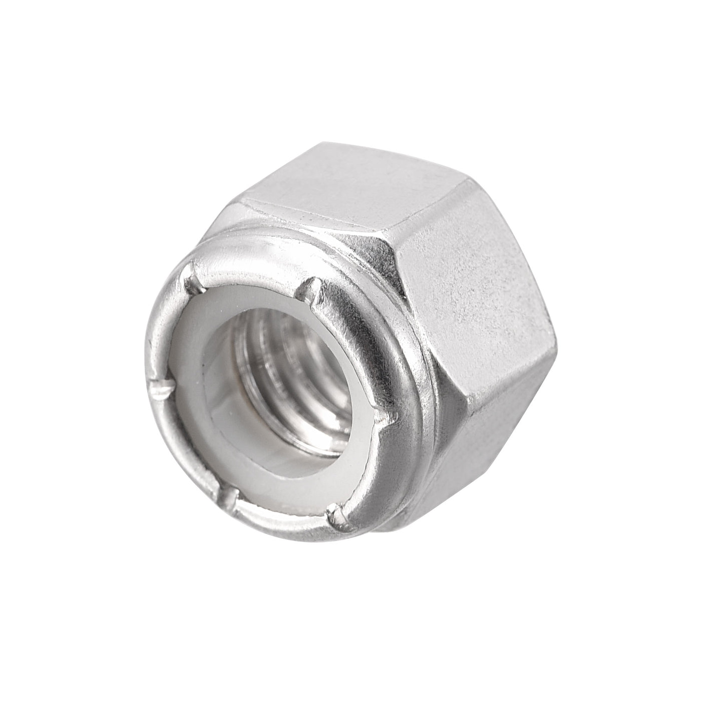 Harfington Nylon Insert Hex Lock Nuts, 304 Stainless Steel, Plain Finish Lock Nut