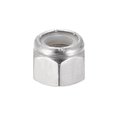 Harfington Nylon Insert Hex Lock Nuts, 304 Stainless Steel, Plain Finish Lock Nut