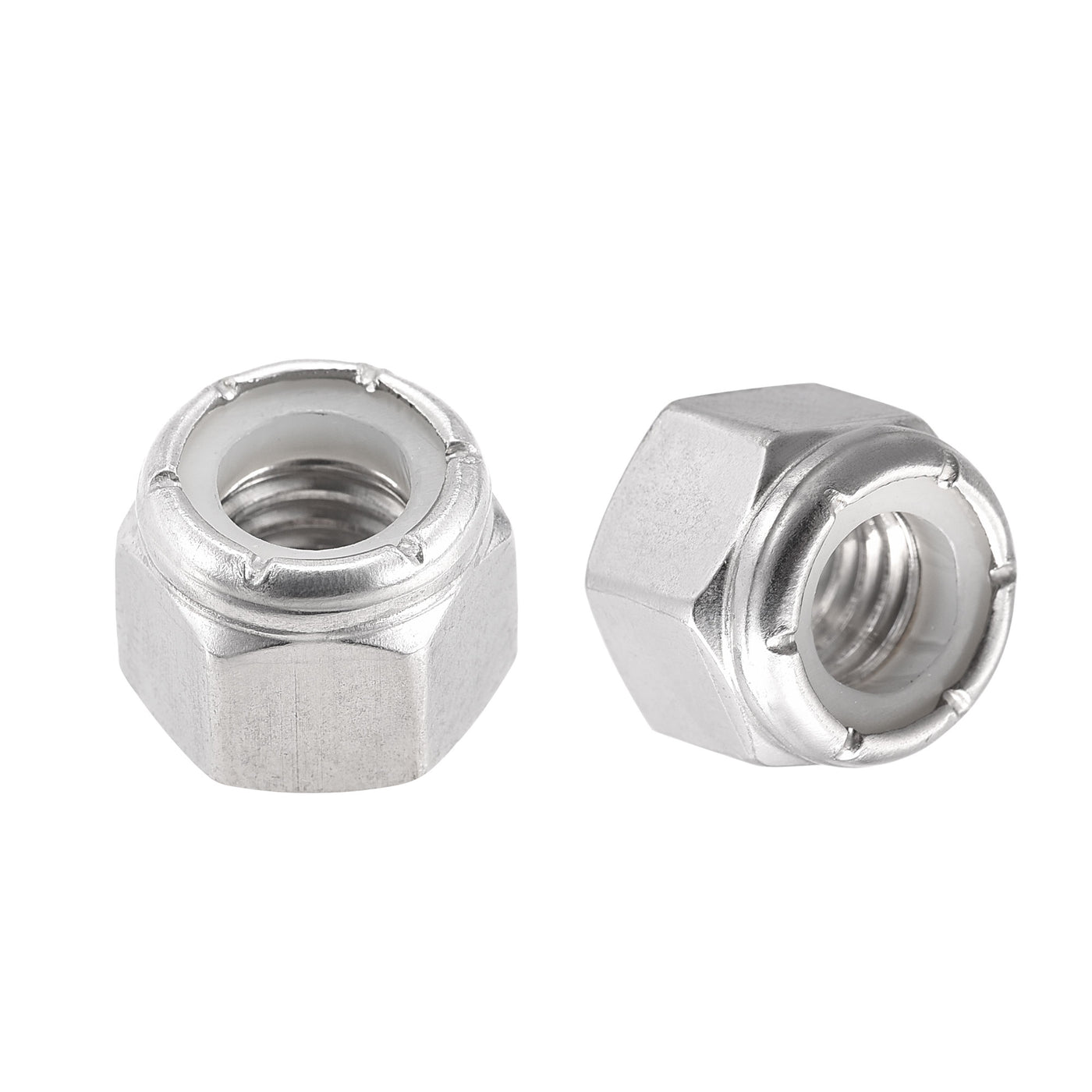 Harfington Nylon Insert Hex Lock Nuts, 304 Stainless Steel, Plain Finish Lock Nut