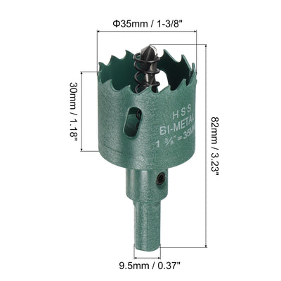 Harfington Bi-Metal Hole Saw High Speed Steel Cutter for Metal Wood PVC