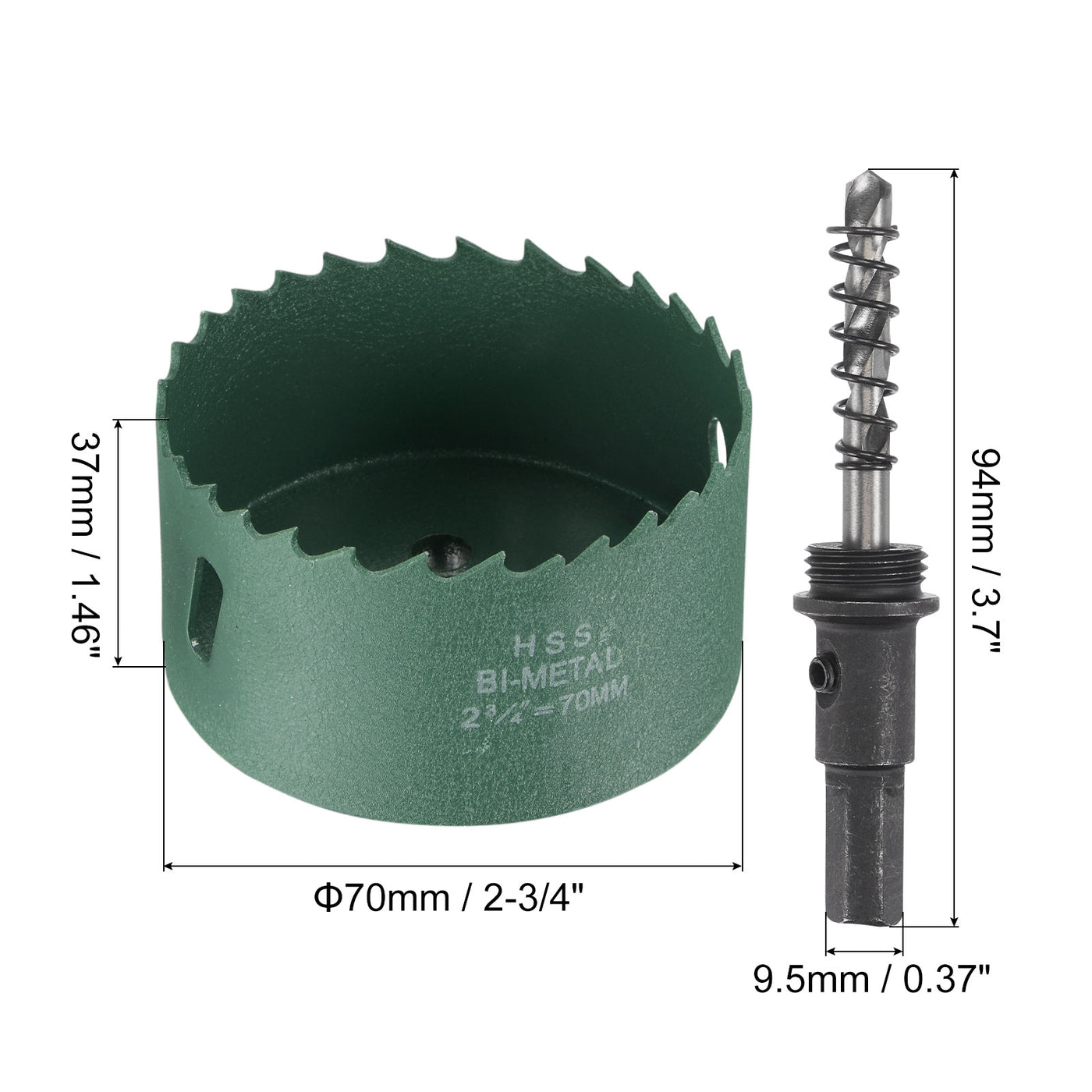 Harfington Bi-Metal Hole Saw High Speed Steel Cutter for Metal Wood PVC Plastic