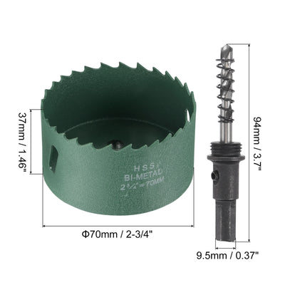 Harfington Bi-Metal Hole Saw High Speed Steel Cutter for Metal Wood PVC Plastic