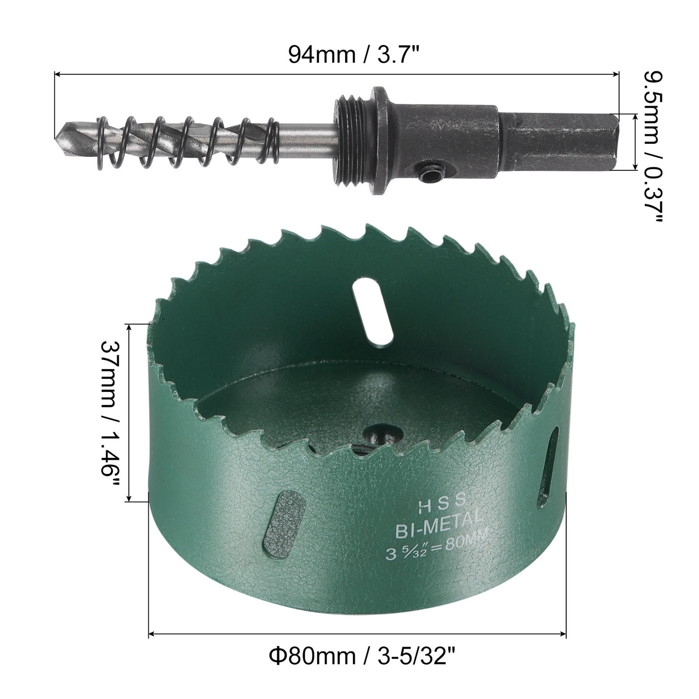 Harfington Bi-Metal Hole Saw High Speed Steel Cutter Tool for Metal Wood PVC