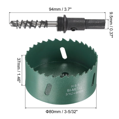 Harfington Bi-Metal Hole Saw High Speed Steel Cutter Tool for Metal Wood PVC