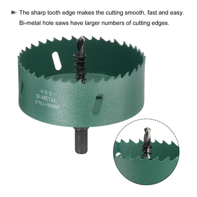 Harfington Bi-Metal Hole Saw High Speed Steel Cutter Tool for Metal Wood PVC